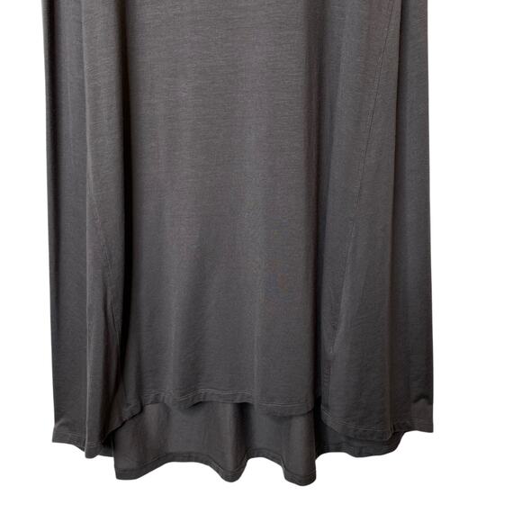 Eileen Fisher Scoop Neck High Low Midi Dress Gray Sleeveless size Small - Picture 2 of 3